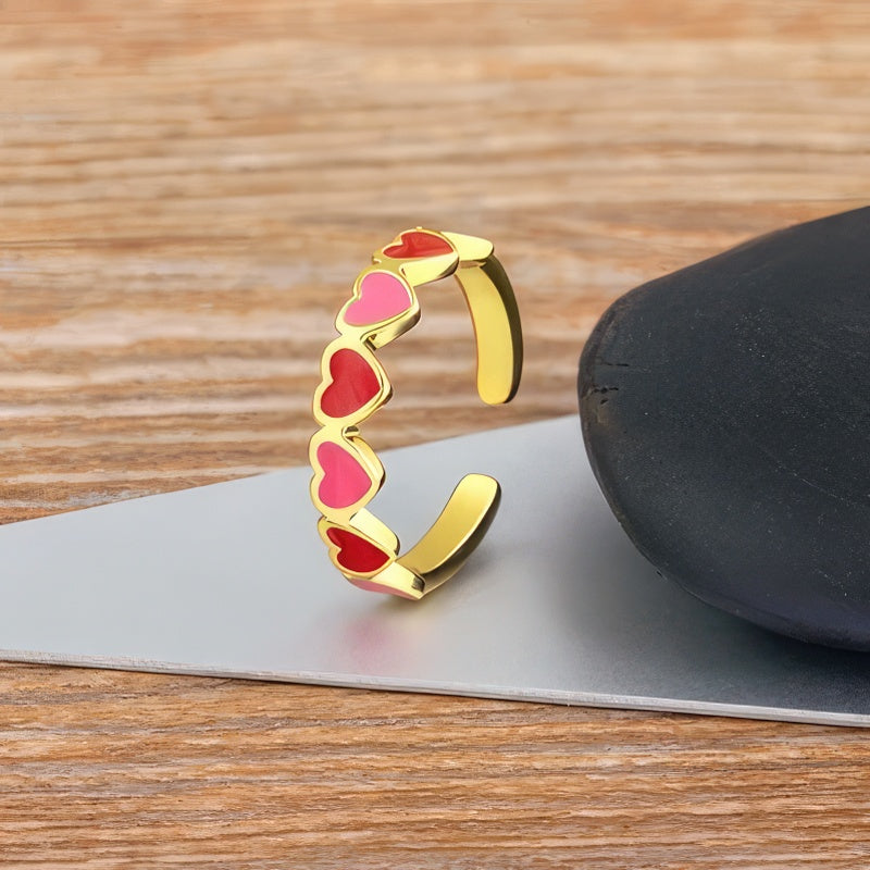 Bague 6 Coeurs Femme Or