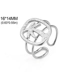 Bague à motif palmier
