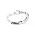 Bague ajustable pour femme avec initiale - lettre