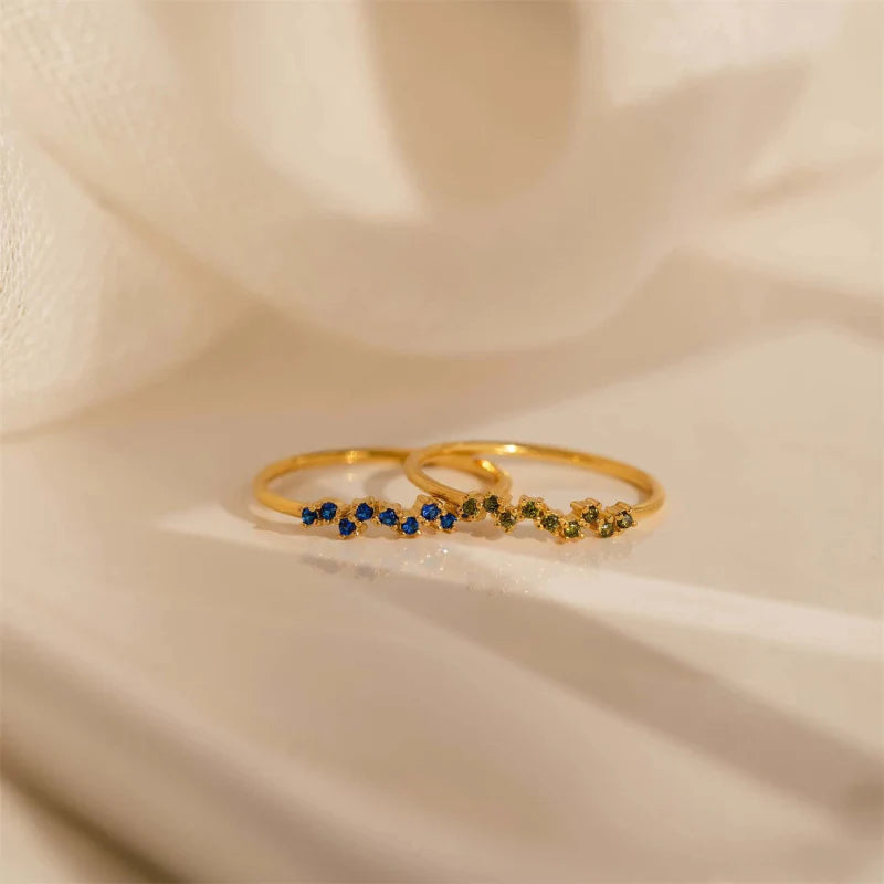 Bague Anneau avec Zircon Pierre de Naissance