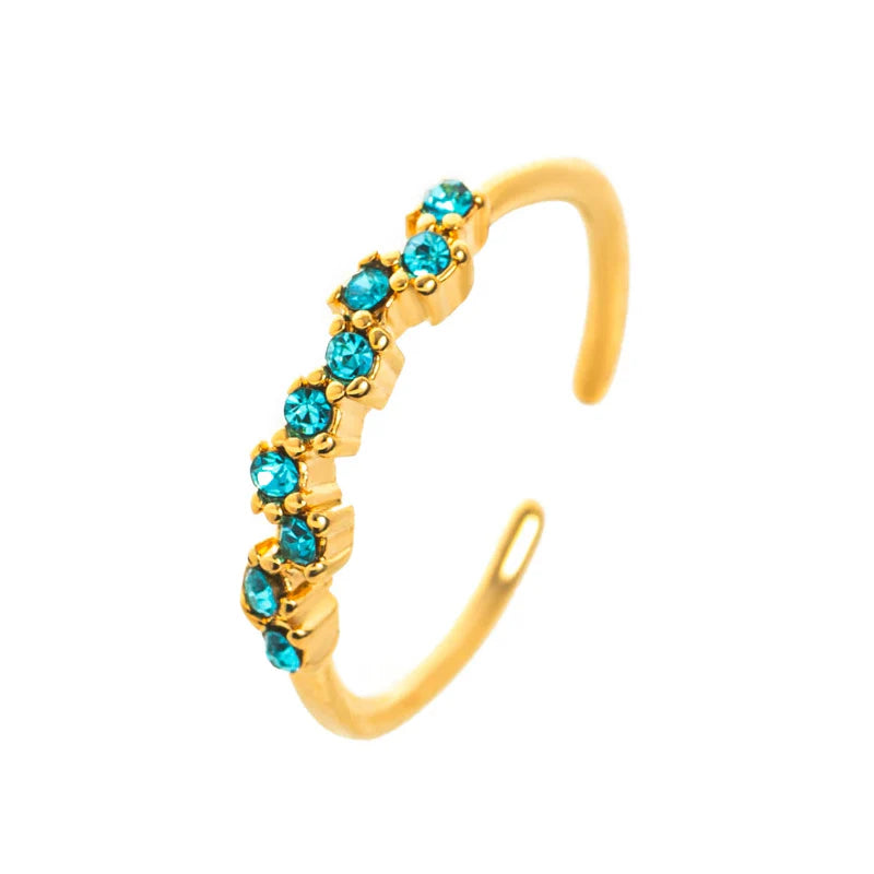 Bague Anneau avec Zircon Pierre de Naissance