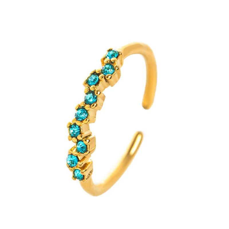 Bague Anneau avec Zircon Pierre de Naissance