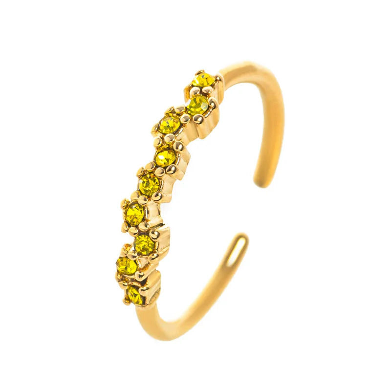 Bague Anneau avec Zircon Pierre de Naissance
