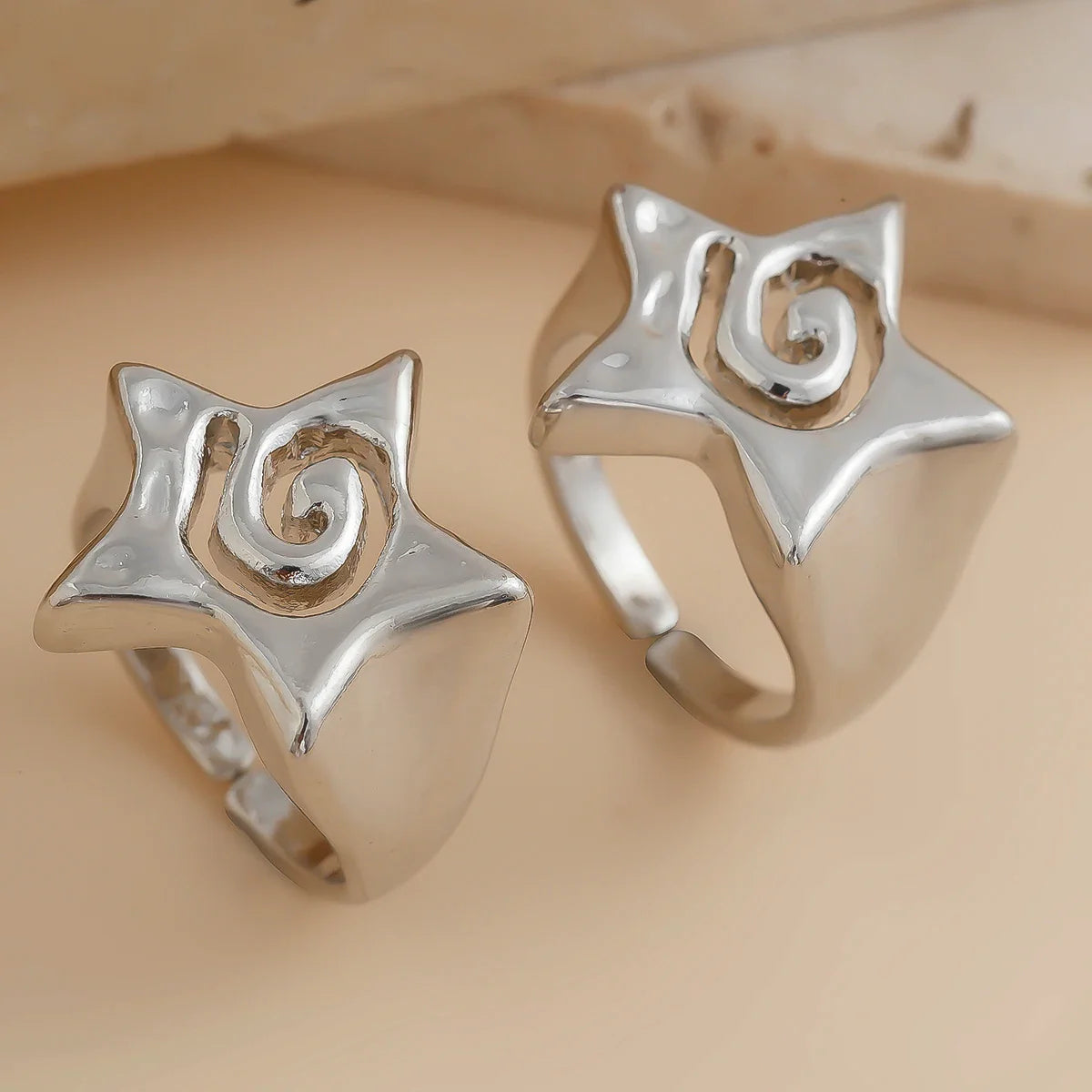Bague Anneau Etoile Pentagonale argent