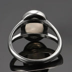 Bague Anneau Ovale Femme Pierre de Lune