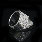 Bague Anneau Tête de Mort en Strass