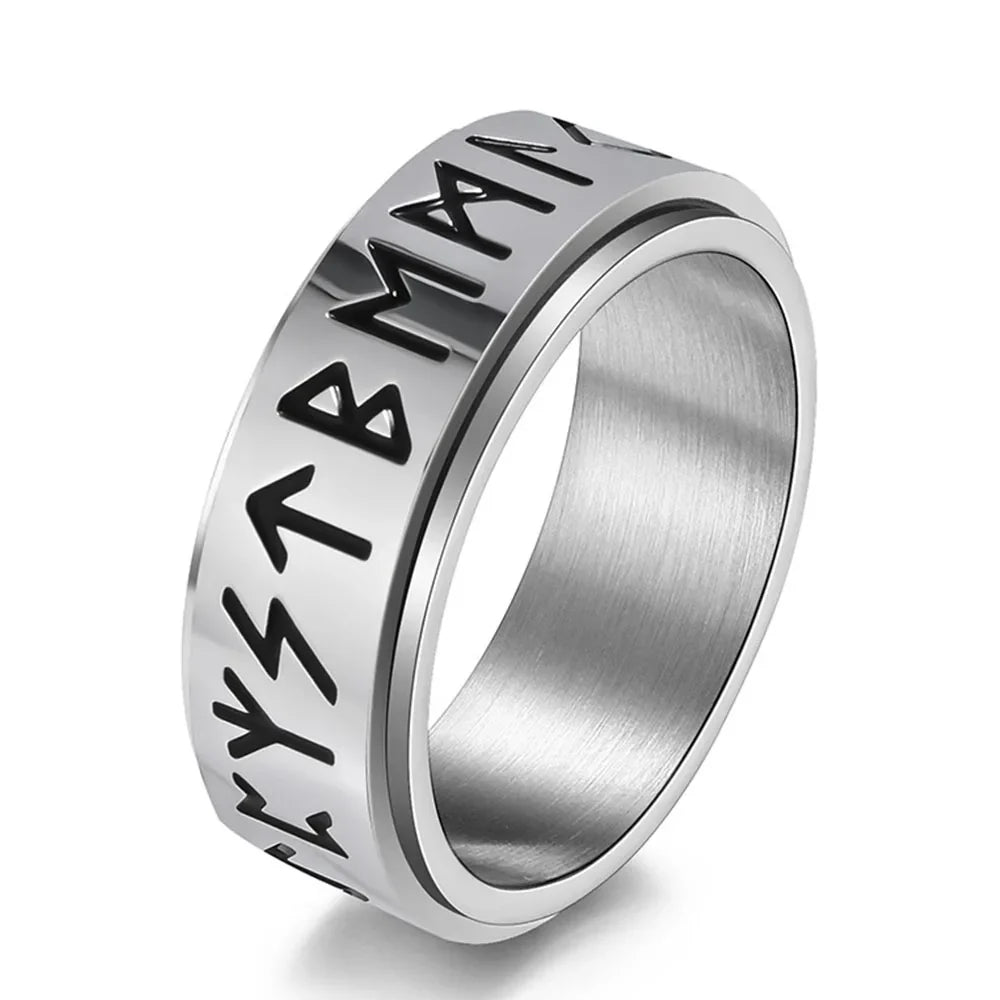 ヴァイキング メンズ アンチストレス 回転リング シルバー