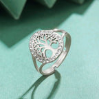 Bague Arbre de Vie Zircon Femme argent