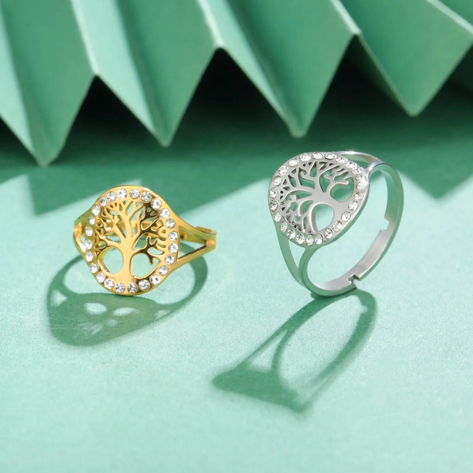 Bague Arbre de Vie Zircon Femme or