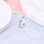 Bague arc-en-ciel symbole infini