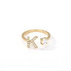 Bague personnalisée avec initiale k