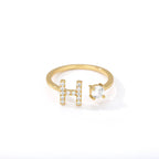 Bague personnalisée avec initiale h