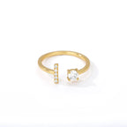 Bague personnalisée avec initiale i
