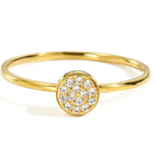 Bague avec petites pierres de naissance rondes pour femme avril