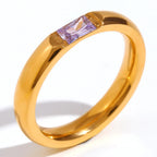 Bague avec pierre de naissance sertie pour femme juin