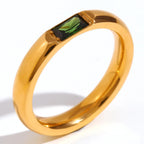 Bague avec pierre de naissance sertie pour femme mai