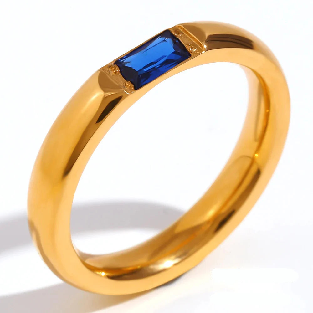 Bague avec pierre de naissance sertie pour femme septembre