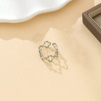 Bague avec Trèfles à 4 Feuilles Porte Bonheur argent