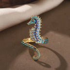 シェル＆タツノオトシゴ リング 