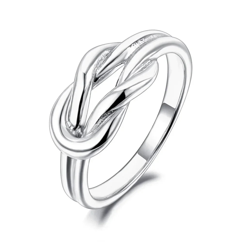 Bague noeud pour femme argent