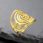 Bague spirale large pour femme or