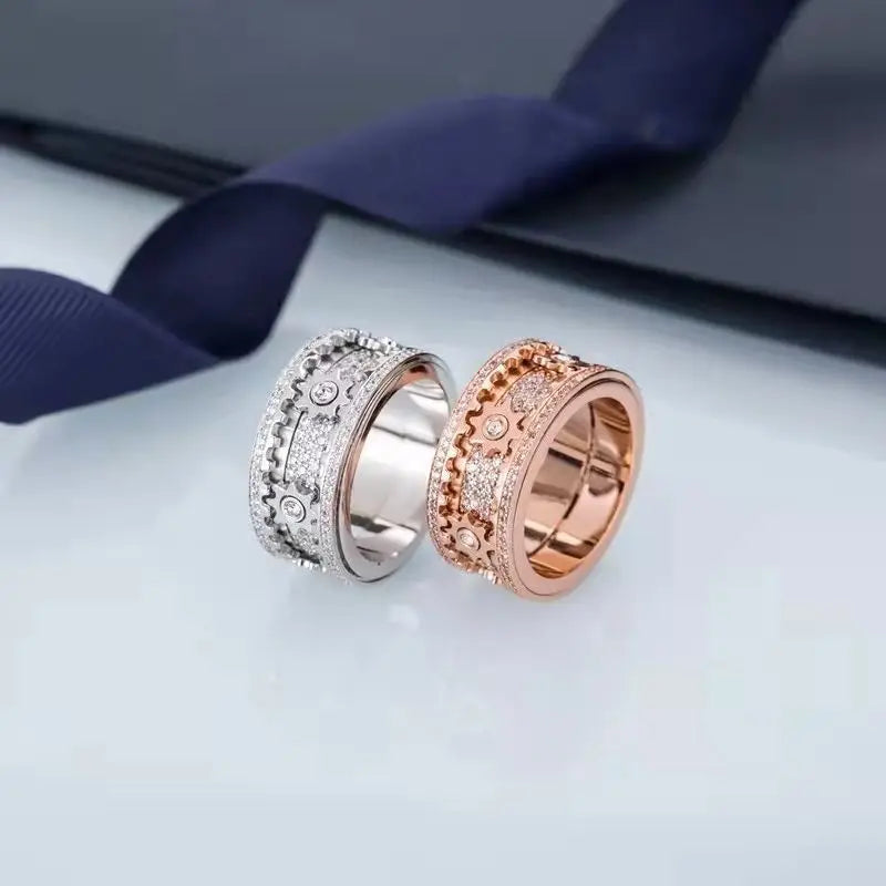Bague Tournante "les Rouages du Temps" Anti-Stress