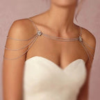 Bijou d'Épaule Femme - Chaîne Clavicule & Épaules argent