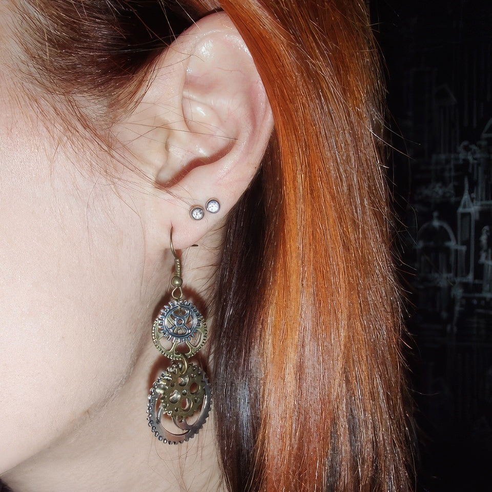 スチームパンク ジュエリー ピアス 