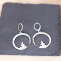 Boucle d'Oreille Bouddhiste Argent