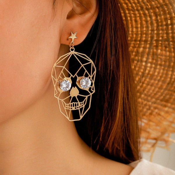 Boucle d'Oreille Tête de Mort Femme