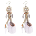 Boucles d'Oreille Attrape Rêve Plume