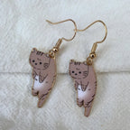 キュートな猫ピアス ブラウン