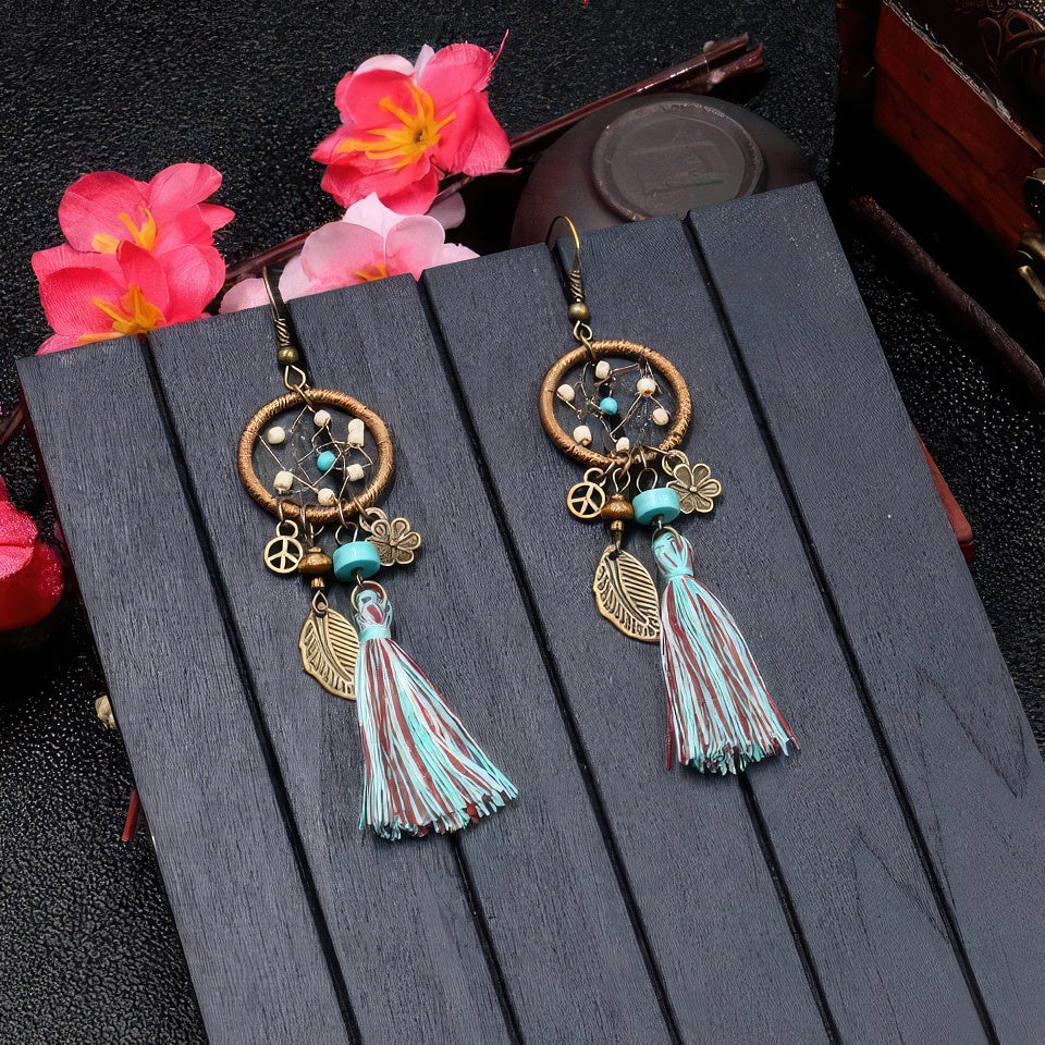 レディース ドリームキャッチャー ピアス 