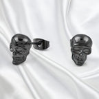 Boucles d'Oreille Tête de Mort Strass