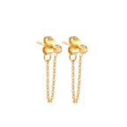 Boucles d'oreilles chaîne et pierre de naissance novembre