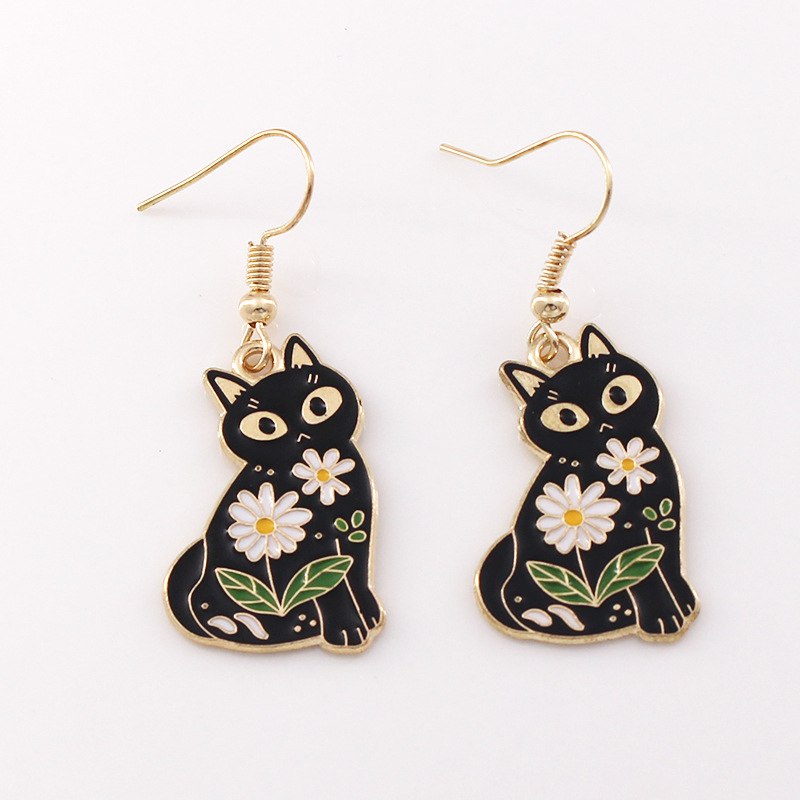 キュートな猫のピアス 