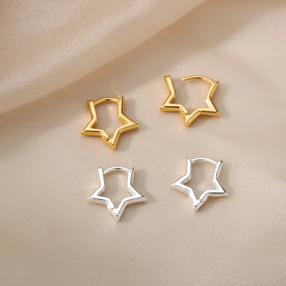 スター フープピアス 