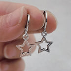 Boucles d'Oreilles Créoles Etoile Homme ou Femme