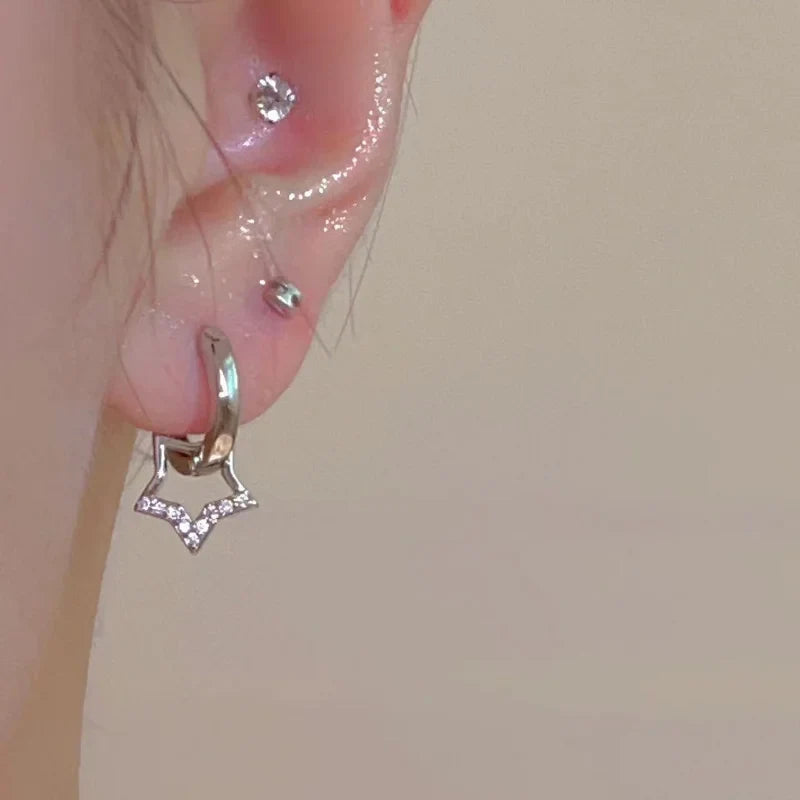 五芒星フープピアス
