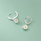 マーガレットフラワー フープピアス a