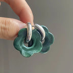 レジンフラワーフープピアス