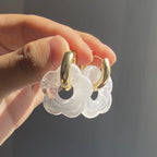 レジンフラワーフープピアス