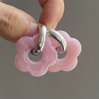 レジンフラワーフープピアス