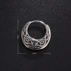 バイキング風ノルディックシルバーフープピアス