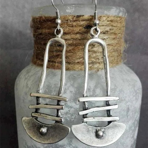 Boucles d'Oreilles Ethniques Pendantes Géométriques