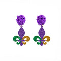 Boucles d'Oreilles Femme Pendantes Fleur De Lys