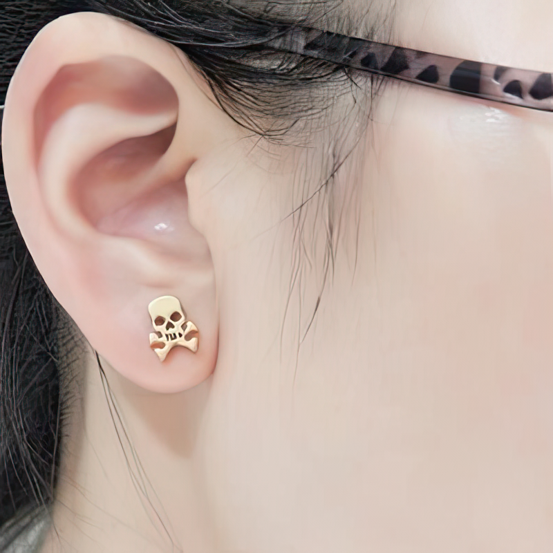 レディース スカルピアス 