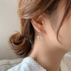 オパールフラワーピアス