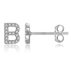 イニシャルピアス シルバー b
