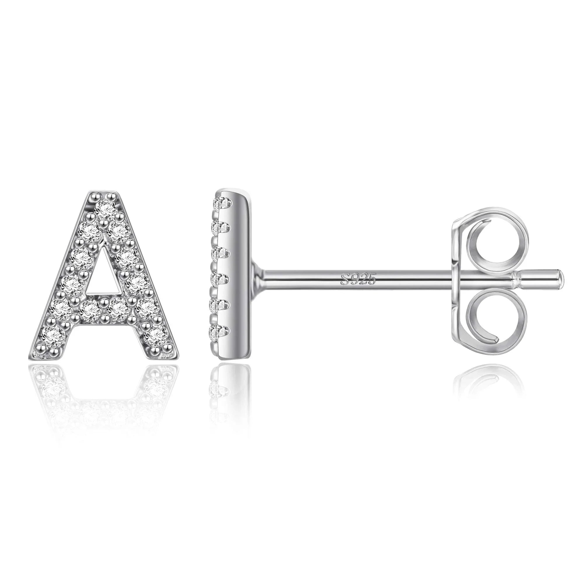 イニシャルピアス シルバー a